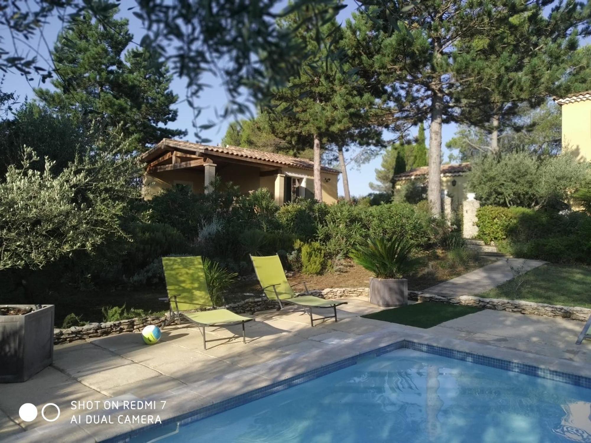 Proche Uzes Petit Gite Avec Grande Cuisine D'Ete Et Piscine Saint-Siffret Eksteriør billede